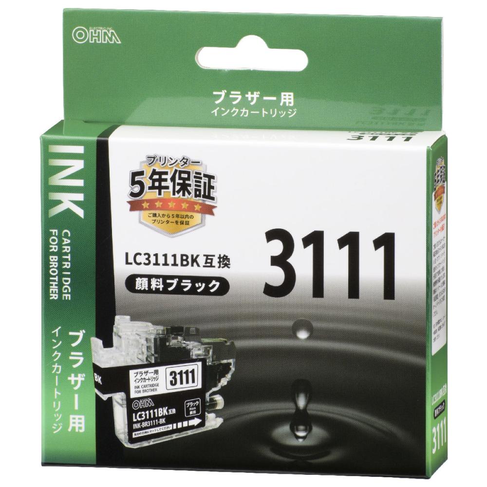 オーム電機　ブラザー　互換インクカートリッジ　ＬＣ３１１１用　ブラック