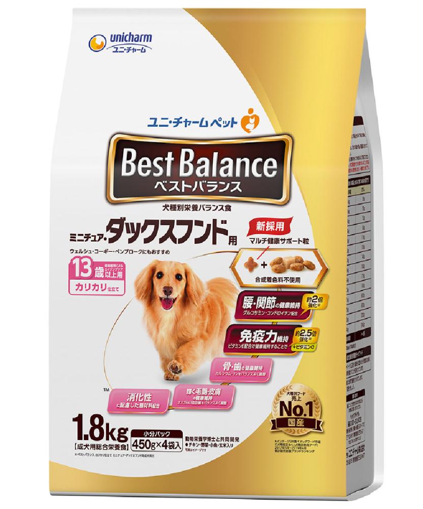 ベストバランス　カリカリ仕立て　ミニチュア・ダックスフンド用　１３歳　１．８ｋｇ