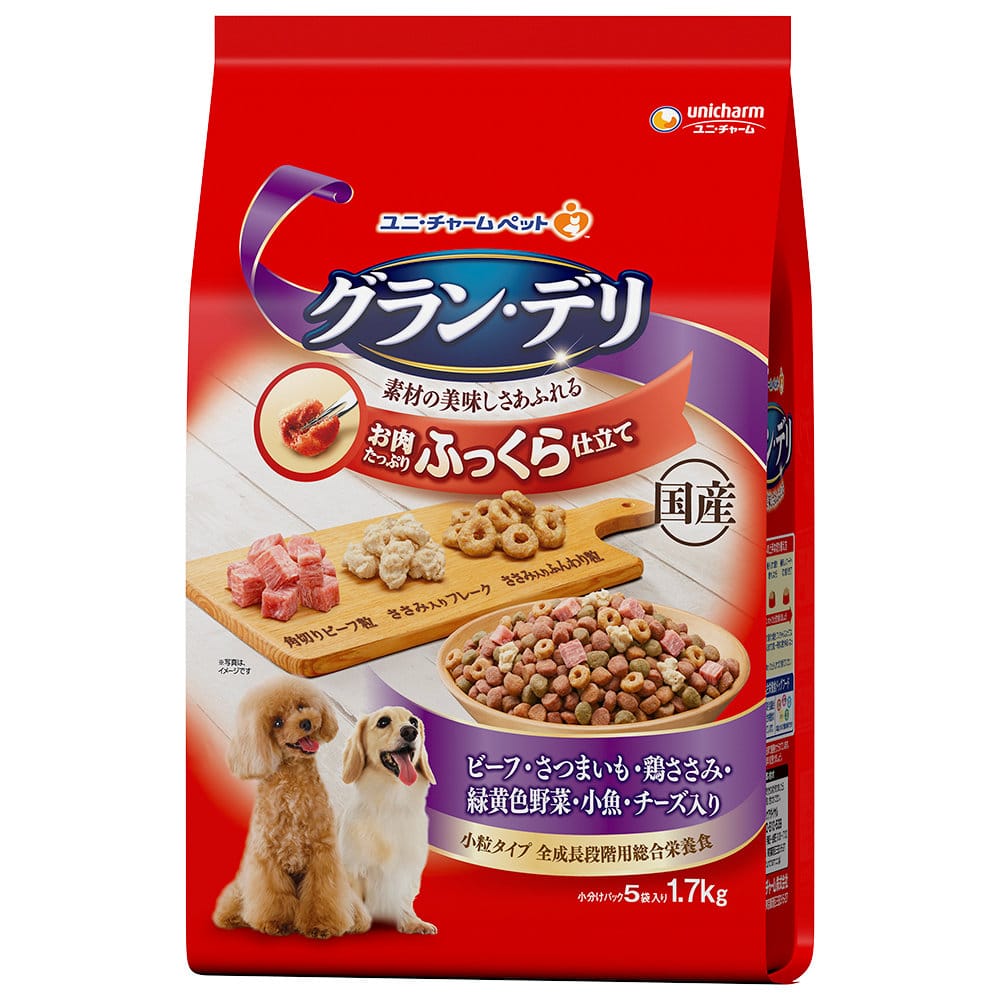 ビーフ・さつまいも・鶏ささみ・野菜・小魚