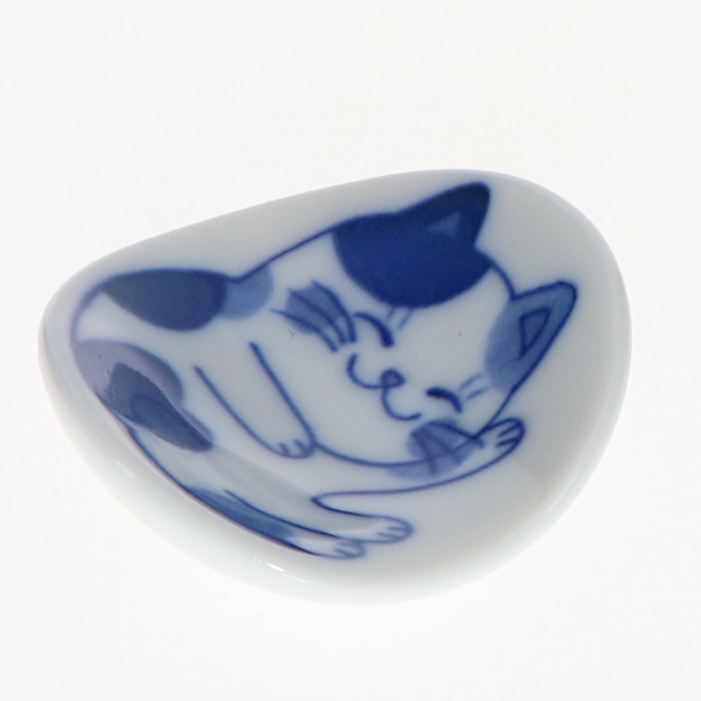 箸置き　ねこちぐら　ハチワレ