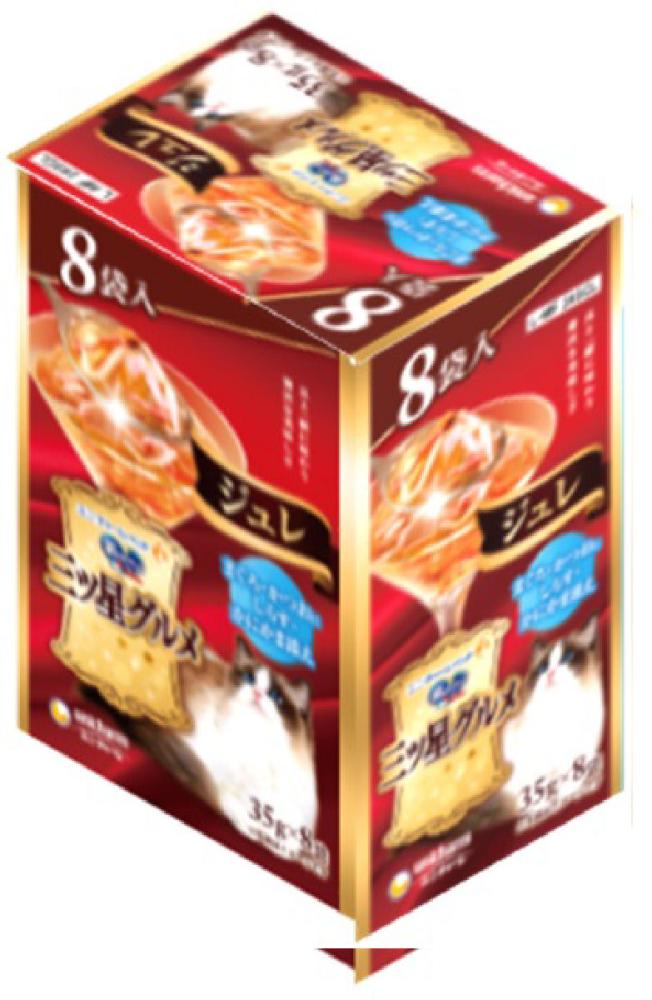 ユニ・チャーム　銀のスプーン　三ツ星グルメ　パウチジュレ　まぐろ・かつおにしらす・かにかま添え　３５ｇ×８袋