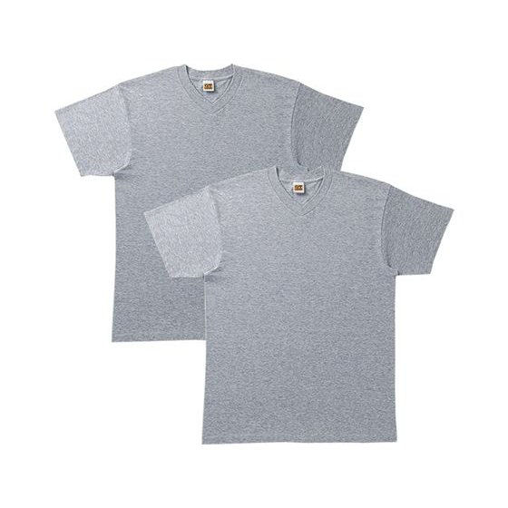 紳士ホーキンス２枚組Ｖ首シャツグレーＬＬ