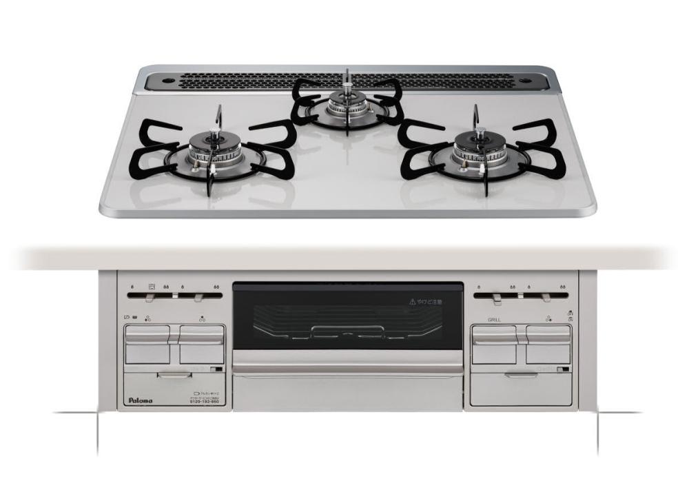 パロマ　ビルトインコンロ　Ｓシリーズ　ハイパーガラスコートトップ　都市ガス１３Ａ用　ＩＣＤ６Ｗ６V
