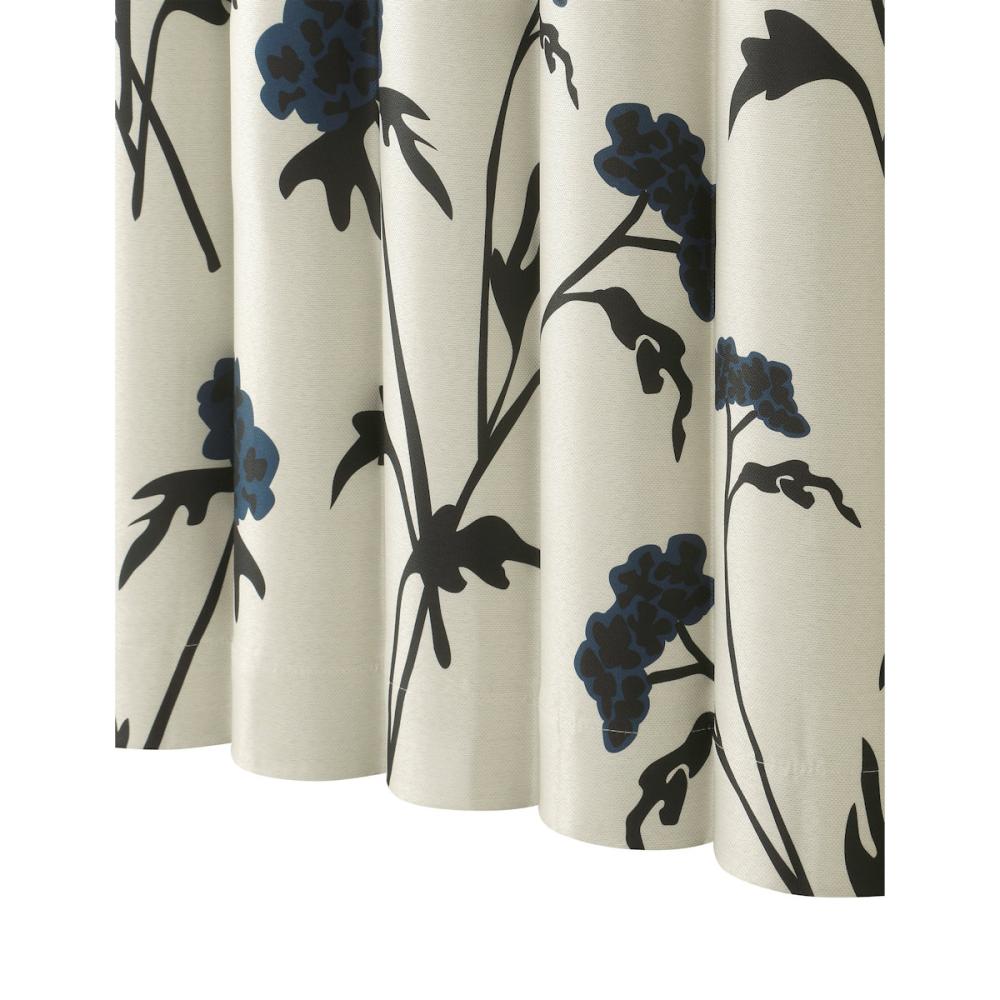 ドレープカーテン　ダスク　遮光性　ネイビー　１００×１３５ｃｍ　２枚組