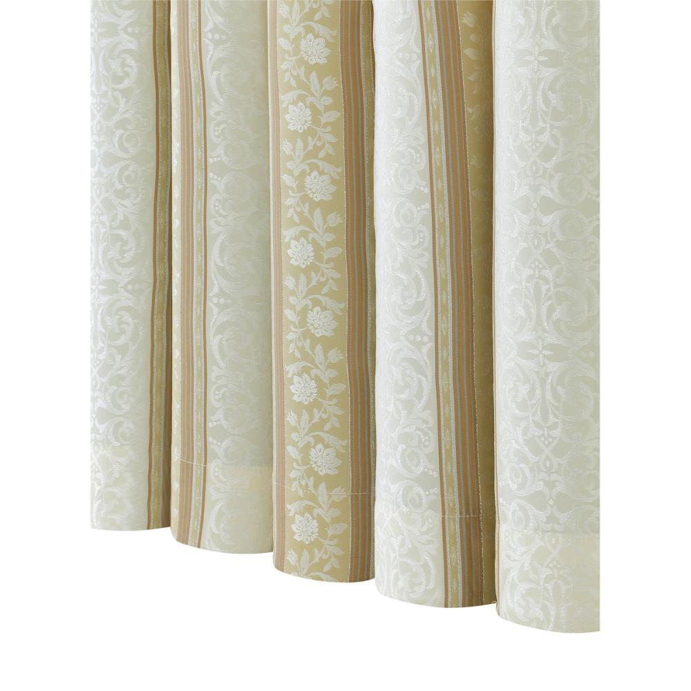 ドレープカーテン　アングル　遮光性・遮熱・裏地付き　ベージュ　１５０×２１５ｃｍ　１枚入り