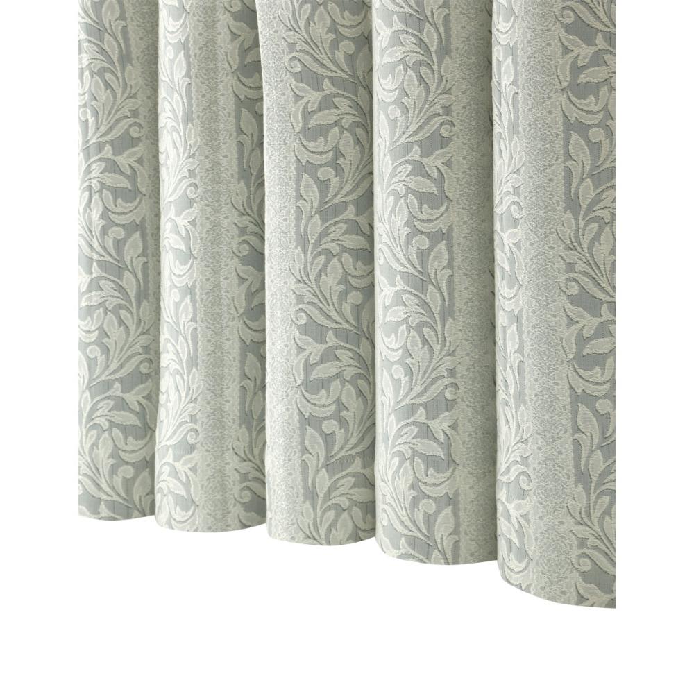 ドレープカーテン　イーゼル　遮光性・遮熱・裏地付き　グリーン　１００×１７８ｃｍ　２枚組