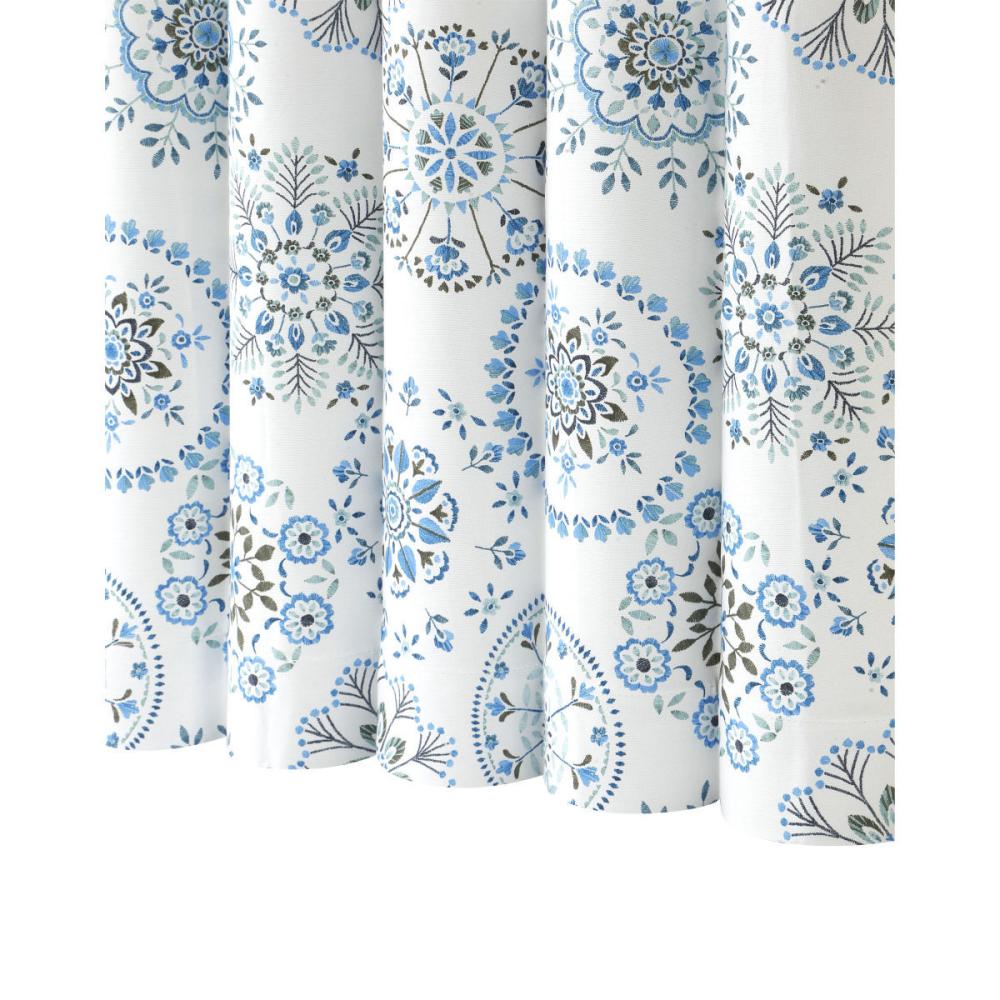 ドレープカーテン　ロッコ　遮光性　ブルー　１００×１３５ｃｍ　２枚組