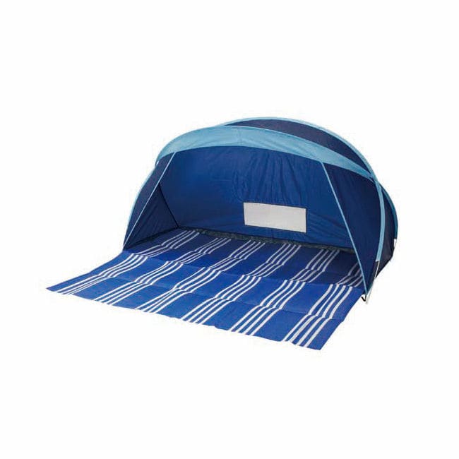 ナチュラルシーズン　ビーチラグ　ストライプ　ブルー