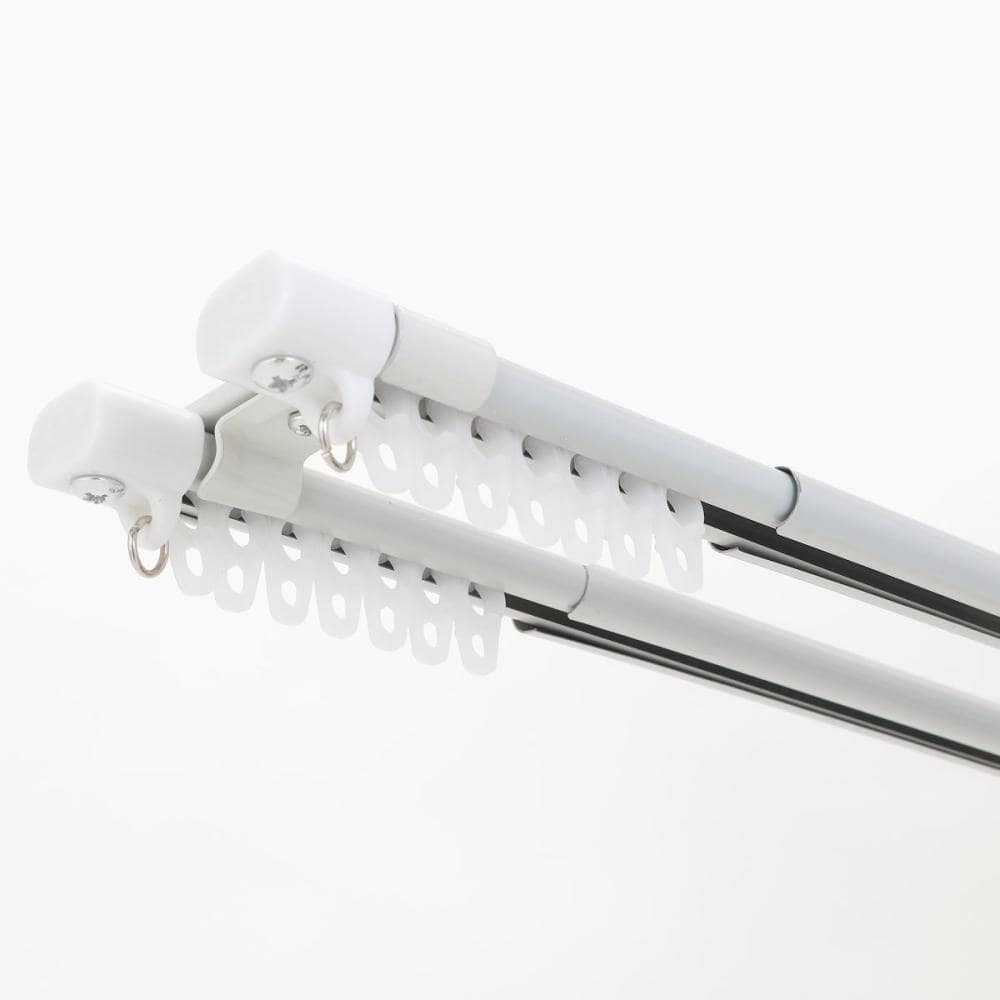 フルネス　伸縮Ｃ型レール　ホワイト　ダブル　１．１～２ｍ　１０本入り