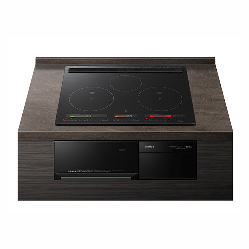 日立　ＩＨクッキングヒーター　ダブルオールメタル対応　トリプルＩＨ　ＨＴ－Ｍ３５０ＫＴＦ－Ｋ