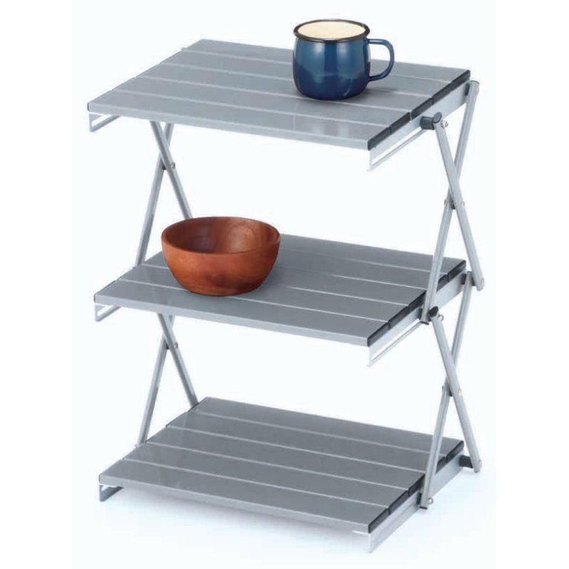 ナチュラルシーズン　アルミコンパクト三段シェルフ