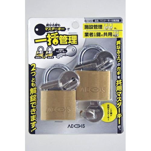 マスターキー付南京錠　４０ｍｍ　２個付　ＩＢ－１４５