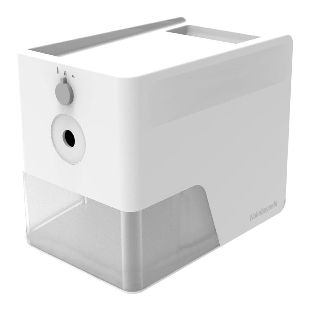 ナカバヤシ　電動鉛筆削り　スリムトレータイプ　ホワイト　ＤＳＰ－６０１Ｗ