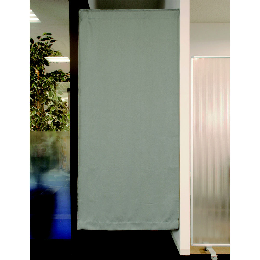 間仕切りカーテン　ツイル　グレー　９５×１７８ｃｍ　１枚入