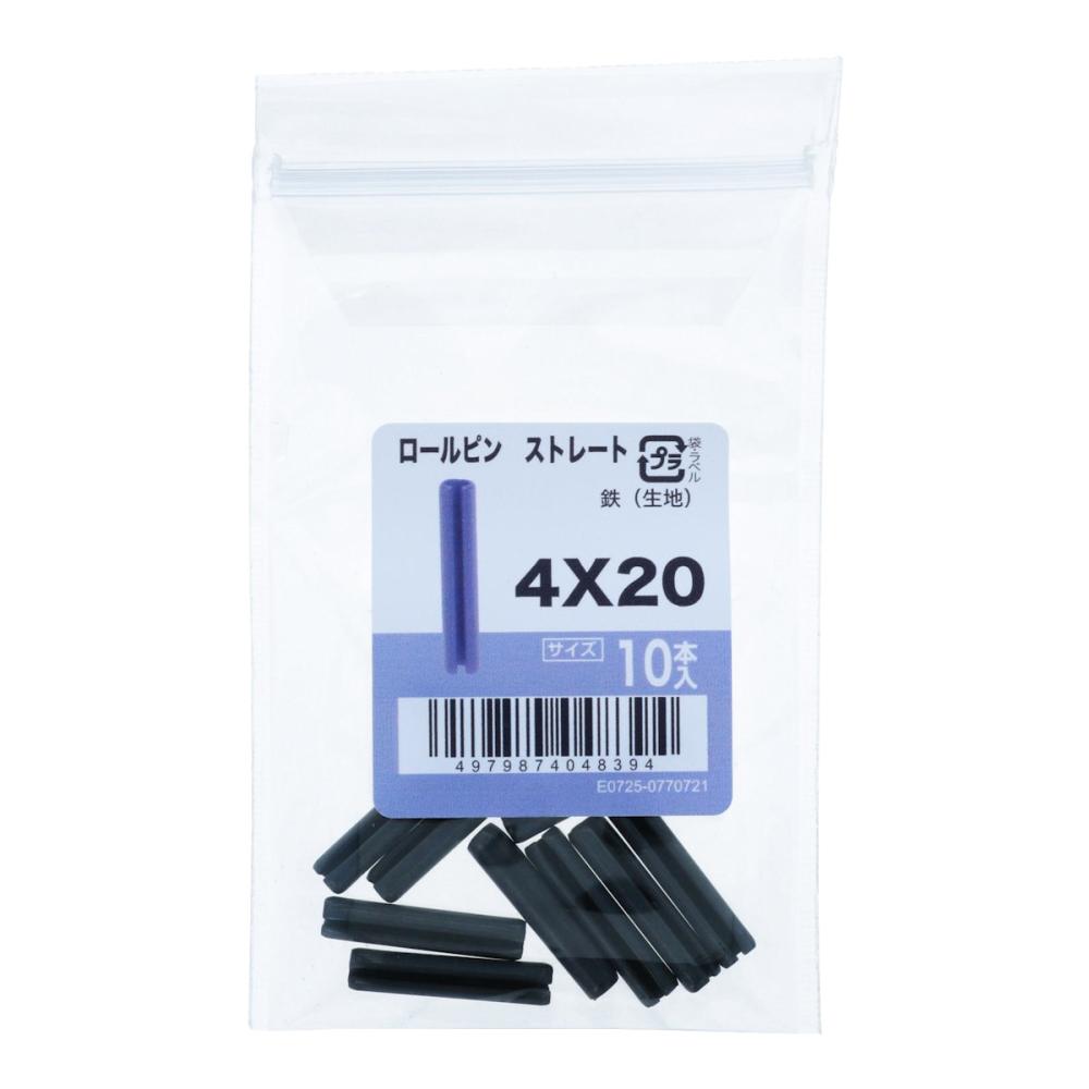 八幡ねじ　ロールピン　ストレート　１０個入り　４×２０