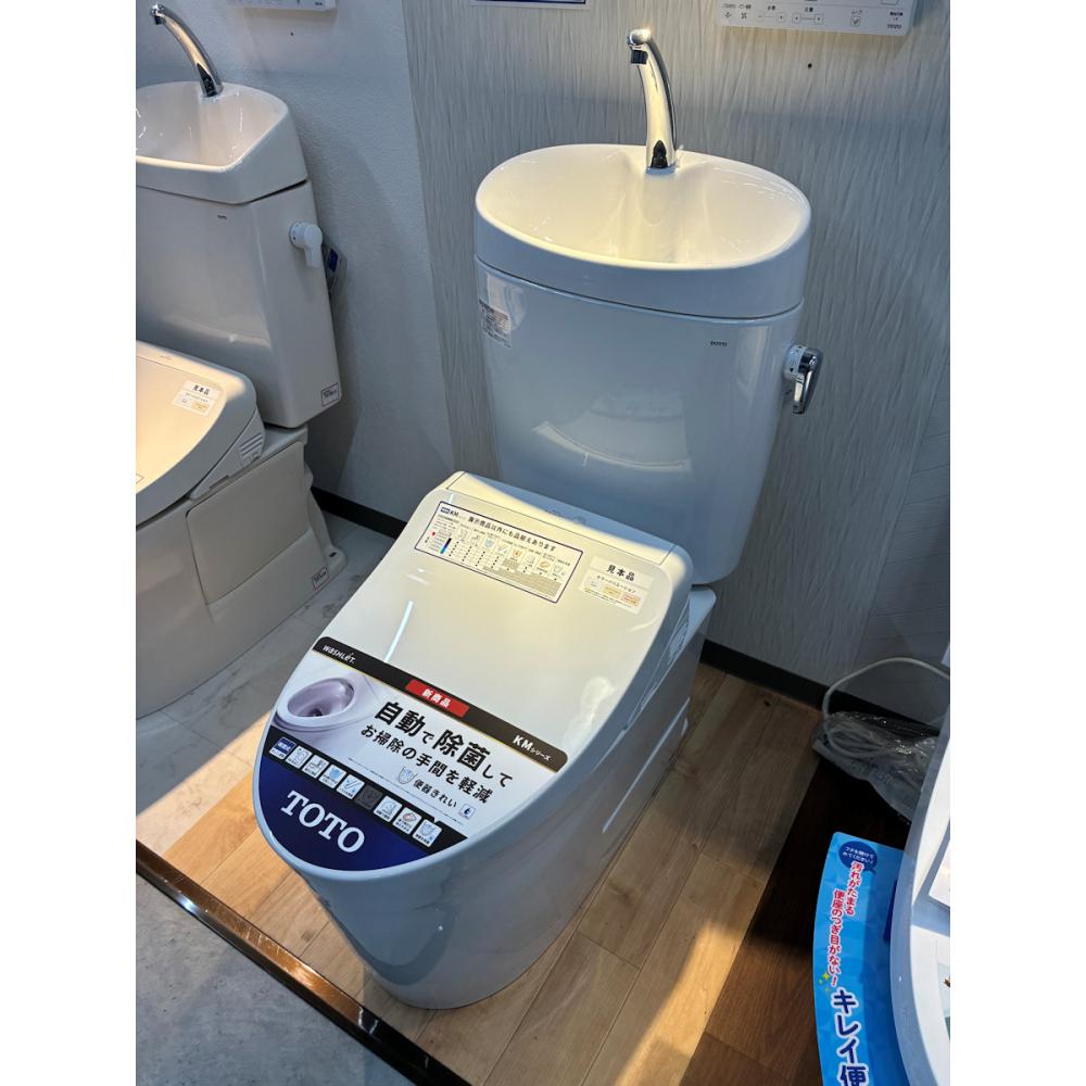 【展示品】　ＴＯＴＯ　トイレ（タンク有／手洗い有）　ピュアレストＥＸ　一般地用　ホワイト