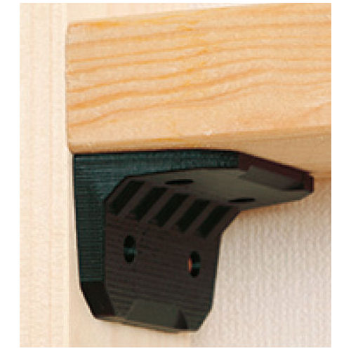 ２×４ストレージブラケット棚受け　ブラック　２個セット