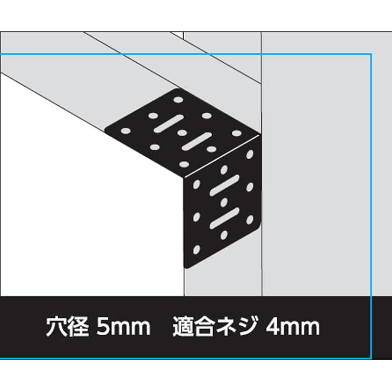 ２×４金具　Ｌ型　２×８０×１２０×１２０