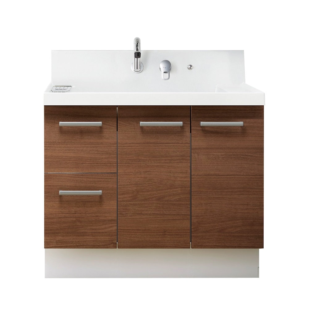 ＬＩＸＩＬ　ＩＮＡＸ　洗面化粧台　Ｋ１シリーズ　片引出タイプ　間口９００×高さ８００ｍｍ　クリエモカ　一般地用　Ｋ１Ｈ５－９０５ＳＹ／ＬＭ２Ｈ