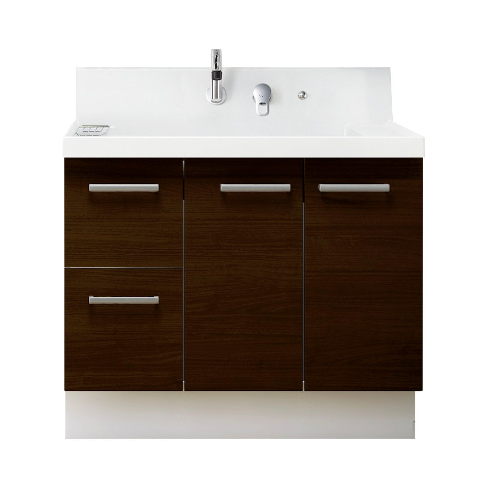 ＬＩＸＩＬ　ＩＮＡＸ　洗面化粧台　Ｋ１シリーズ　片引出タイプ　間口９００×高さ８００ｍｍ　クリエダーク　一般地用　Ｋ１Ｈ５－９０５ＳＹ／ＬＤ２Ｈ