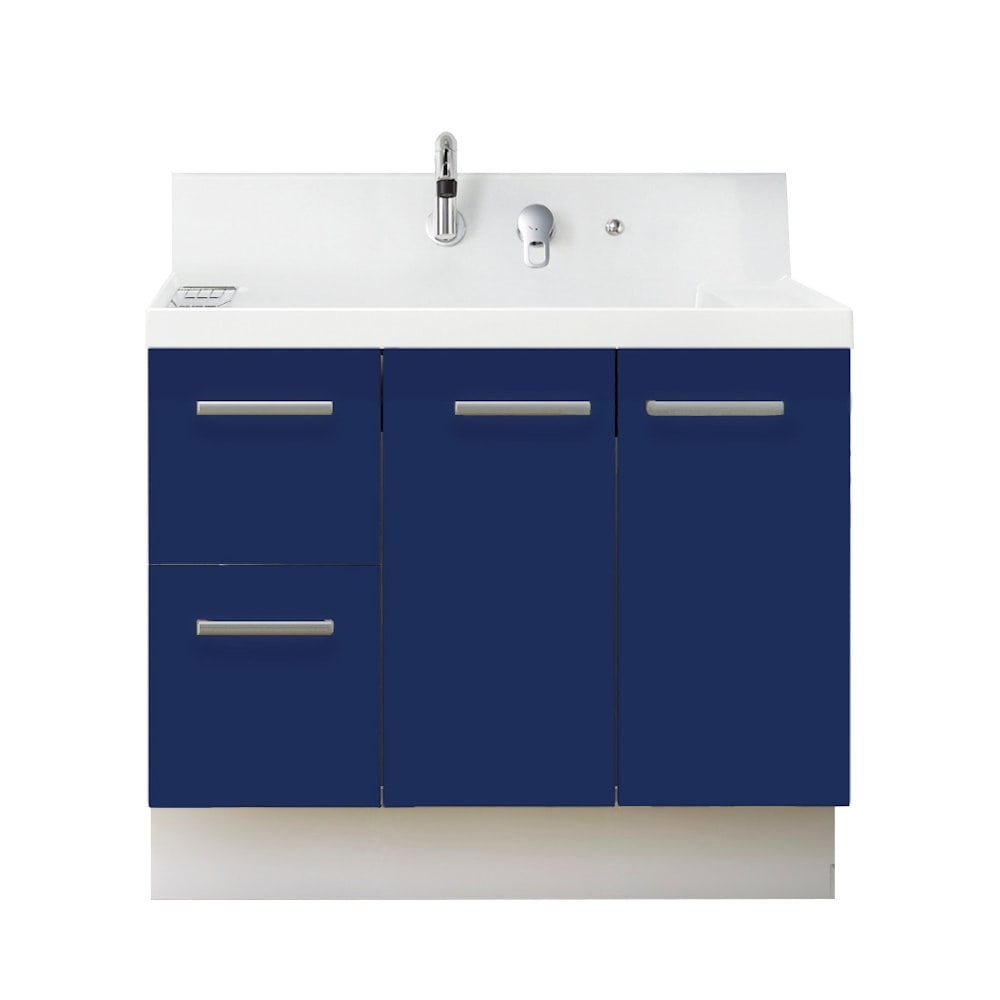 ＬＩＸＩＬ　ＩＮＡＸ　洗面化粧台　Ｋ１シリーズ　片引出タイプ　間口９００×高さ８００ｍｍ　アーバンブルー　寒冷地用　Ｋ１Ｈ５－９０５ＳＹＮ／Ｂ１２Ｈ