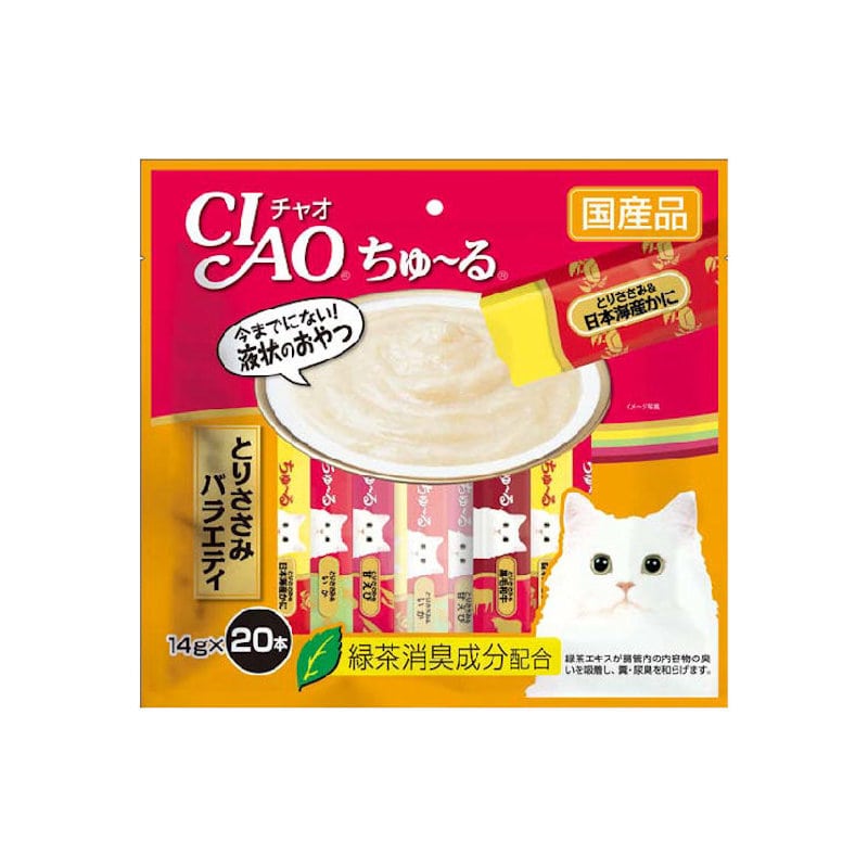 いなば　ＣＩＡＯ（チャオ）ちゅ～る　とりささみバラエティ　２０本入
