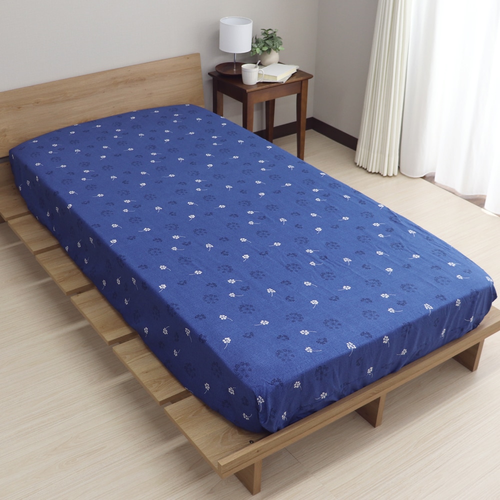 ＢＯＸシーツ　クラシカルフラワー　ダブル　１４０×２００×マチ３８ｃｍ