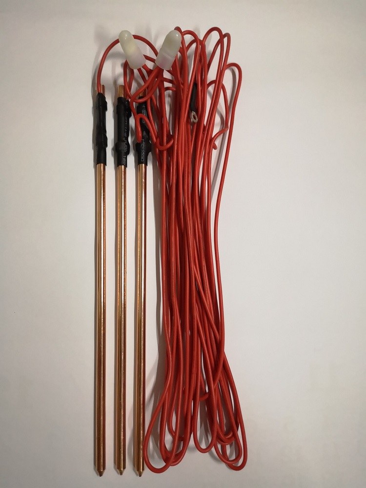 你的品牌名　電柵用アース棒　アニマルアース　３連