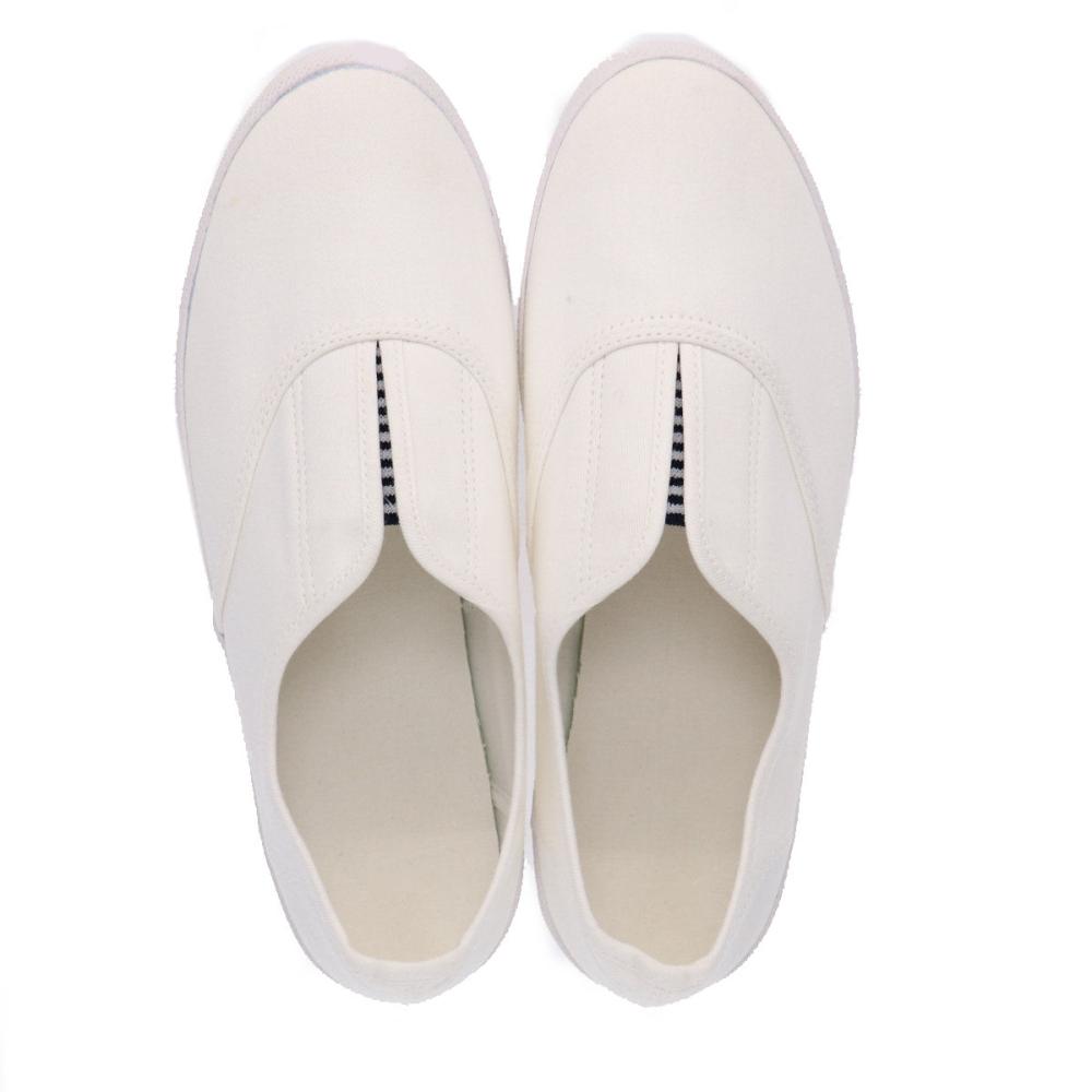 你的品牌名　カックスシューズ（ロール底）　ホワイト　２４．５ｃｍ