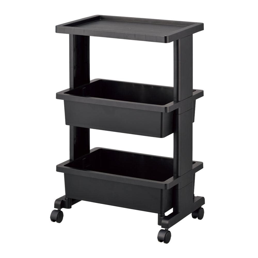 ジェイ・イー・ジェイ　テーブルワゴン　リセ　３段　ブラック