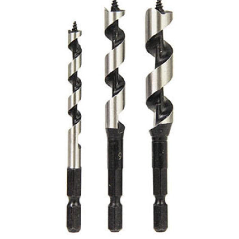 Ｋ＋　六角軸木工ドリル　３本組　３、６、９ｍｍ