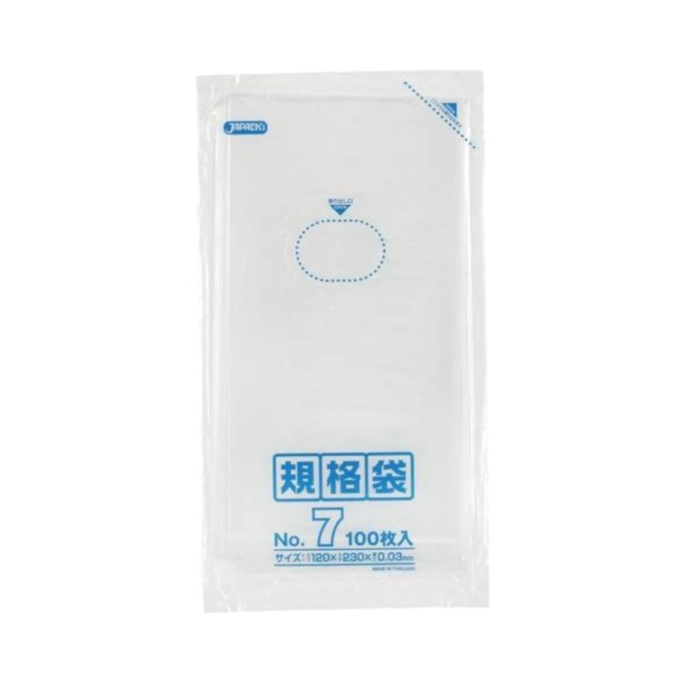 ジャパックス　ＬＤ　規格袋　０７号　０．０３ｍｍ厚　１００枚入り　Ｋ－０７