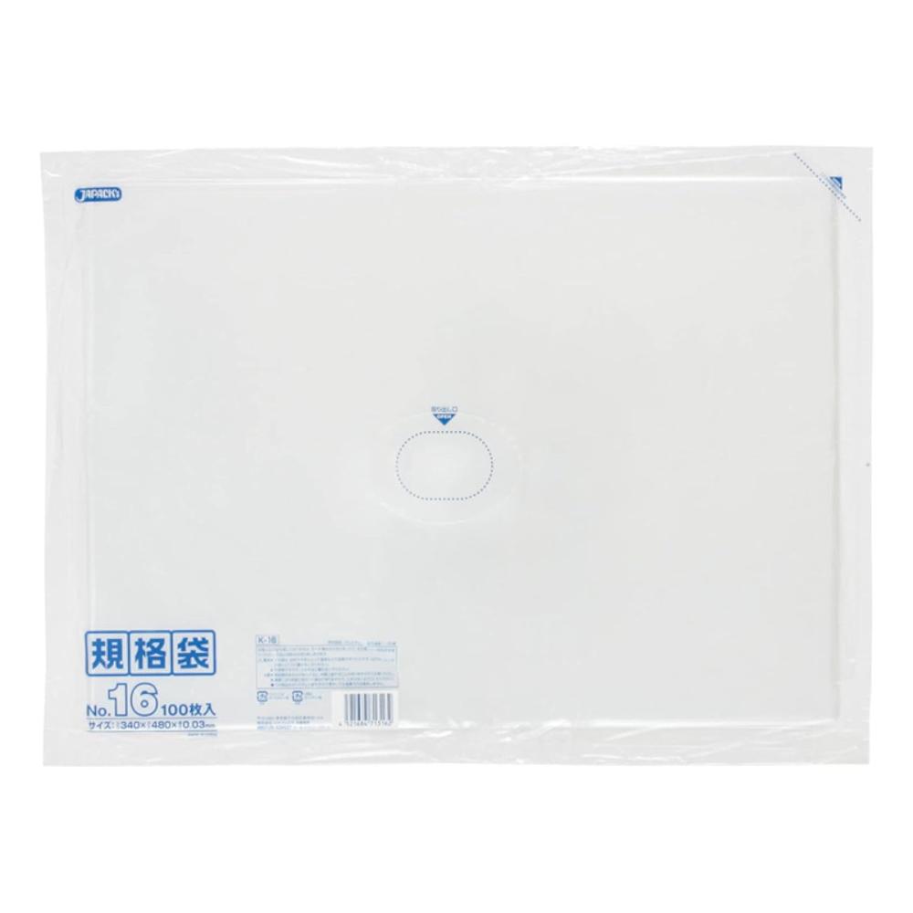 ジャパックス　ＬＤ　規格袋　１７号　０．０３ｍｍ厚　１００枚入り　Ｋ－１７