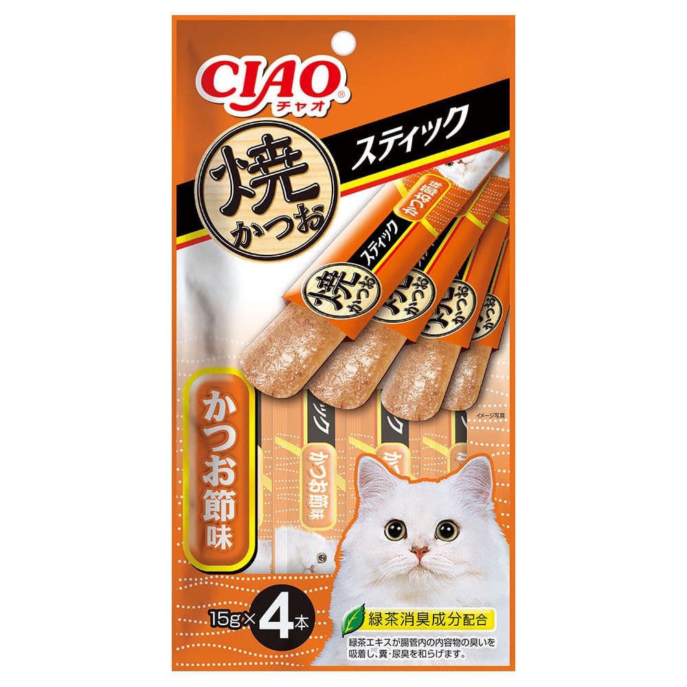 いなば　ＣＩＡＯ(チャオ）　焼かつおスティック　かつお節　４本入