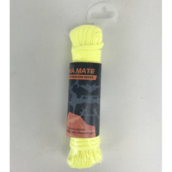 パラメイト　ロープ　４ｍｍＸ１５ｍ　黄