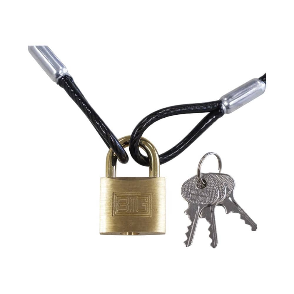 ワイヤー＆パドロック　シリンダー錠タイプ　ワイヤー１０４０ｍｍ　１２８０－３０Ｌ