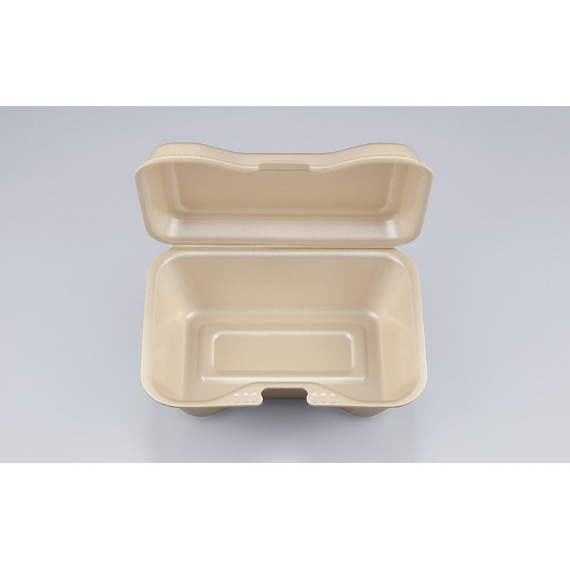 シービー化成　テイクアウト容器　キャメル　幅１８．３×奥行１３．５×高さ４．６ｃｍ　５０枚入り　ＶＫ－６１０