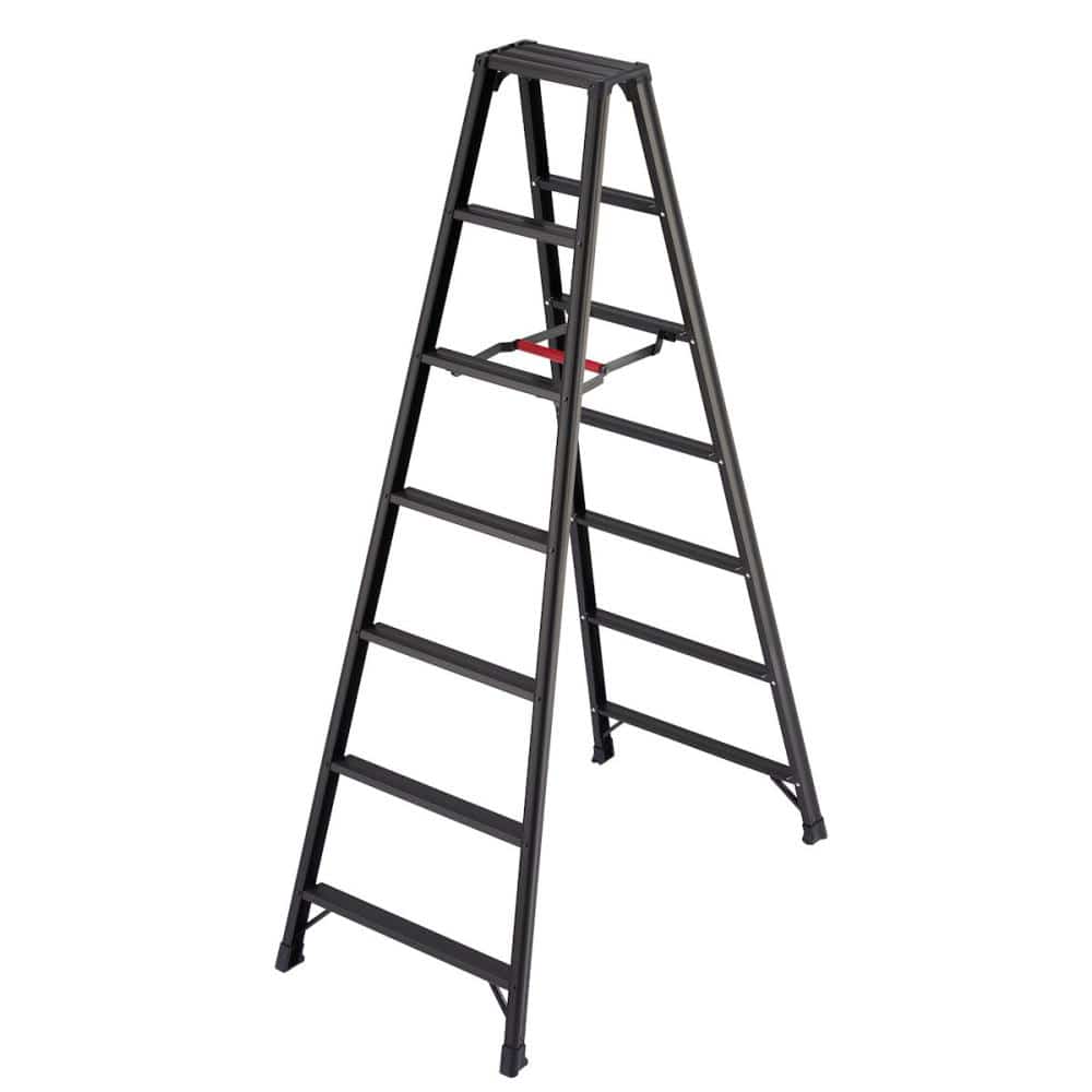 軽くて丈夫な脚立ブラック脚軽ＲＺＢ－２１ｂ　ステップ幅５５ｍｍ