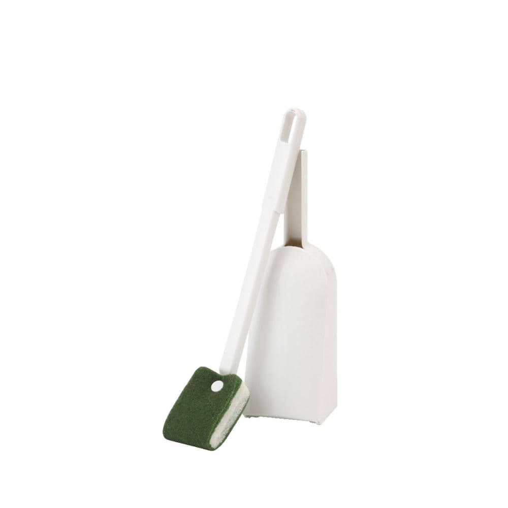 アテーナライフ　トイレブラシケース付　ナイロン　ホワイト