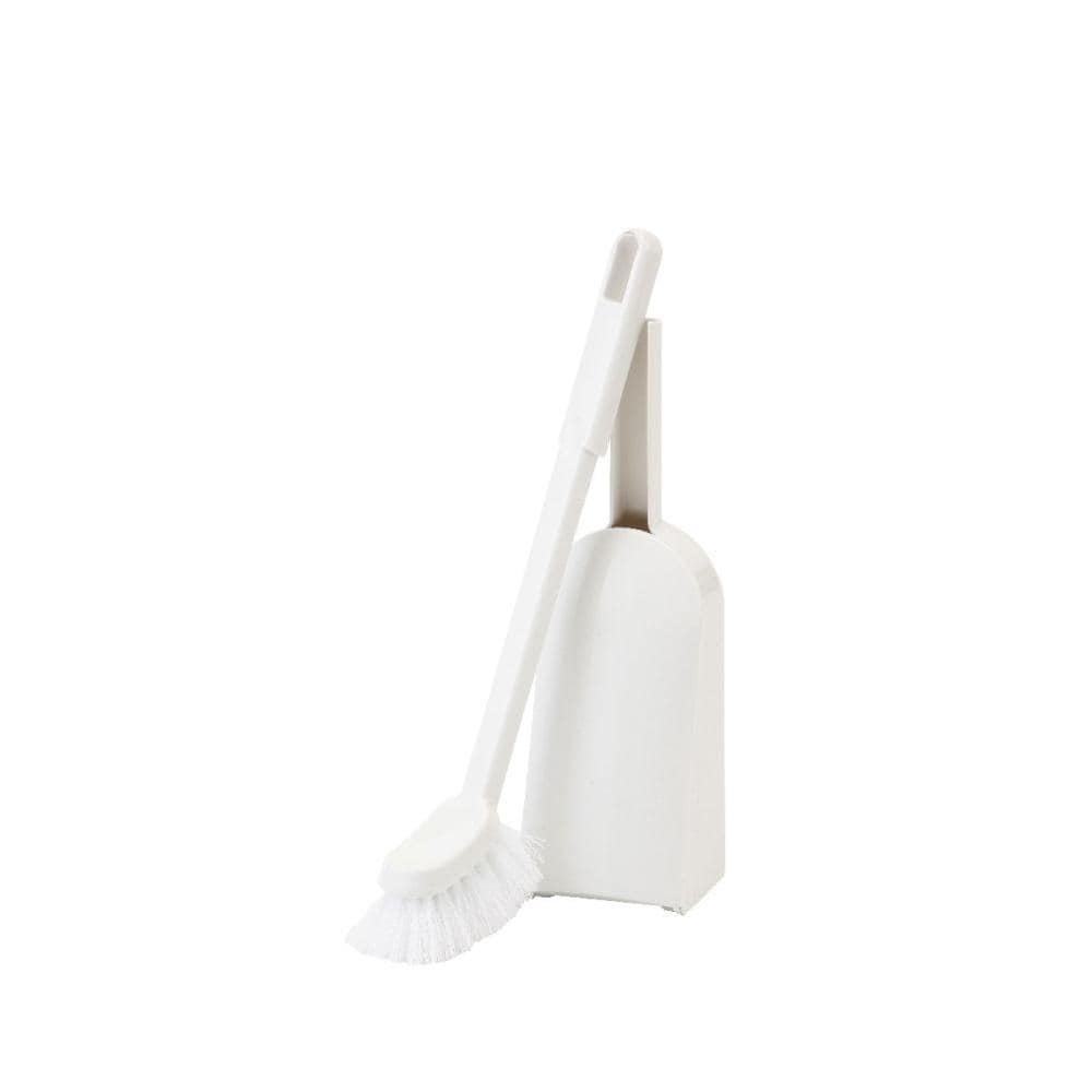 アテーナライフ　トイレブラシケース付　植毛　ホワイト