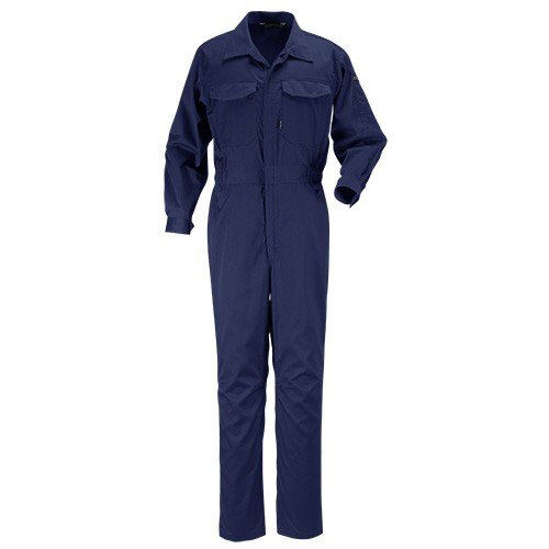 カジメイク　Ｔ／Ｃ長袖つなぎ服　ネイビー　６７０９　ＬＬ