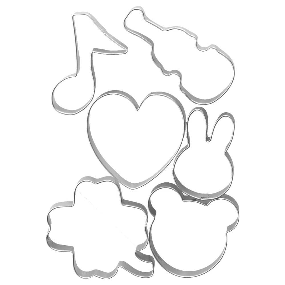 貝印　クッキー抜型　６個セット（ネコ・ウサギ）