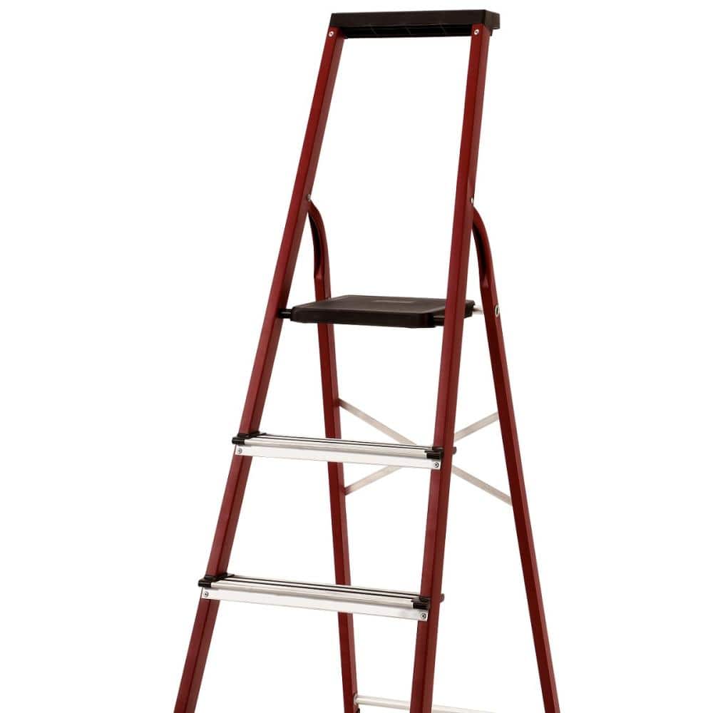 上枠付きステップラダー　レッド　５段　ＫＳＬ－０５Ｒ