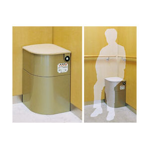 エレベーター用防災キャビネット　ライトゴールド　トイレ用品付