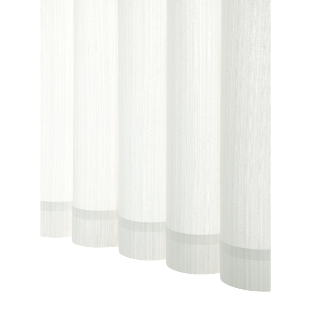 レースカーテン　ウィルノンストライプ　抗ウィルス　ホワイト　１００×１３３ｃｍ　２枚組