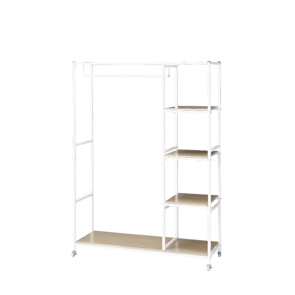 アテーナライフ　ワードローブ　４段棚付き　ホワイト　Ｍ０４７