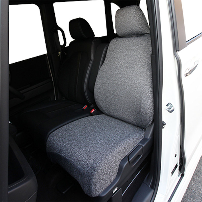 錦産業　シートカバー　ストレッチニット　グレー　ＮＮ４５３１