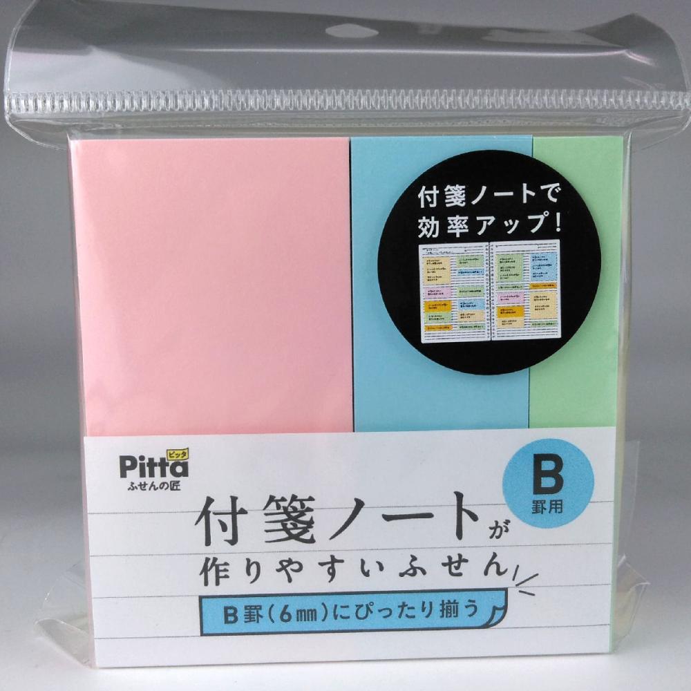 クラスタージャパン　ノートが作りやすいふせん　Ｂ罫用　４冊入り　４色アソート　Ｃ－ＦＮＦ－０９