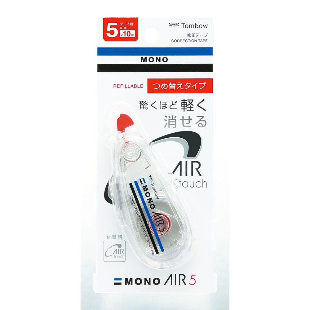 トンボ鉛筆　修正テープ　ＭＯＮＯエアー　つめ替え式　５ｍｍ幅