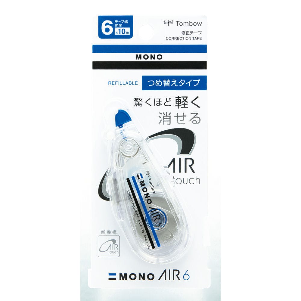 トンボ鉛筆　修正テープ　ＭＯＮＯエアー　つめ替え式　６ｍｍ幅